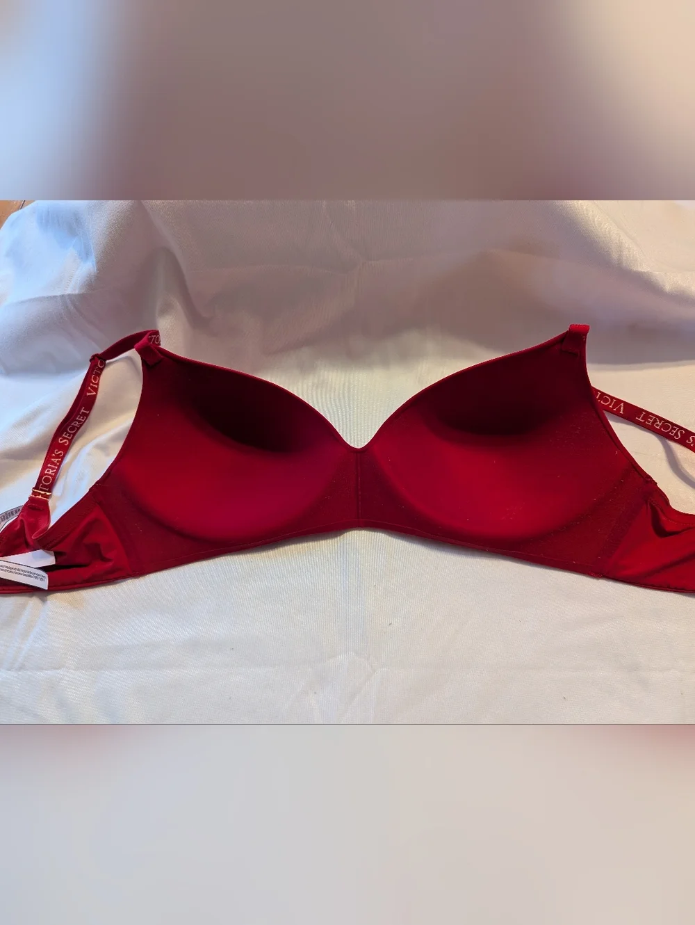 Victoria Secret Red T Shirt Padded Bra Size 36DD - Picture 5 of 8